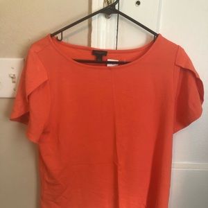 Womens Ann Taylor Blouse Ruffled layer sleeve L